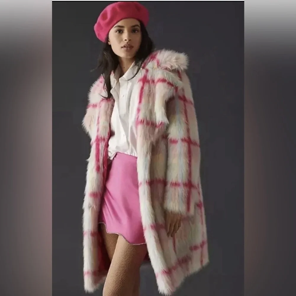 NVLT Faux Fur Long Coat Anthropologie